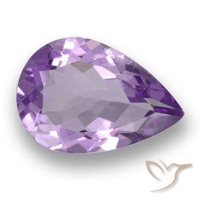 Ametista Violeta médio Natural 2.84ct, Formato de pêra, VS
