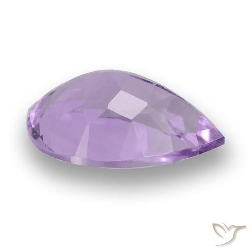 Ametista Rosa Violeta Médio Natural 3.38ct, Formato de pêra, VS