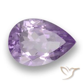 Ametista Rosa Violeta Médio Natural 3.70ct, Formato de pêra, VS