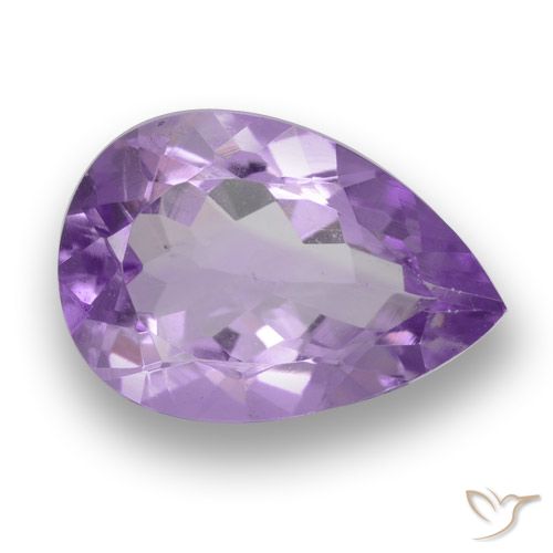 3.14ct Natural Violeta médio Ametista, Formato de pêra, VS