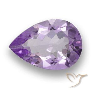 Ametista Violeta médio Natural 2.88ct, Formato de pêra, VS