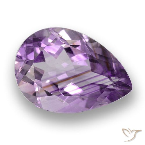 3.91ct Natural Violeta Púrpura Ametista, Formato de pêra, VS