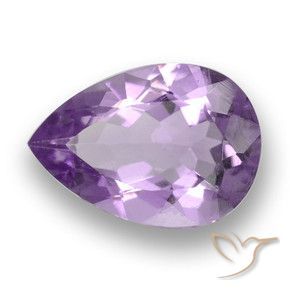 Ametista Violeta Profundo Natural 3.12ct, Formato de pêra, VS