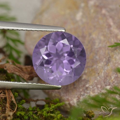 3.46ct Natural Violeta médio Ametista, Redondo, VVS