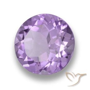 Ametista Violeta Médio-claro Natural 3.29ct, Redondo, VVS