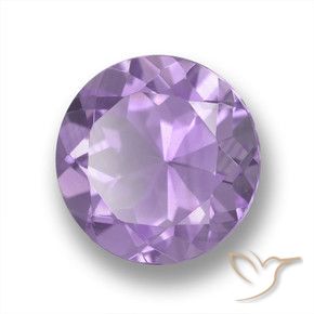 Ametista Violeta Médio-claro Natural 3.24ct, Redondo, VVS