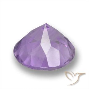 Ametista Violeta Médio-claro Natural 3.24ct, Redondo, VVS