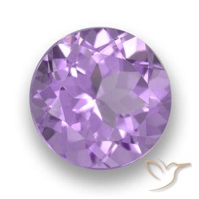 Ametista Violeta rosado Natural 3.64ct, Redondo, VVS