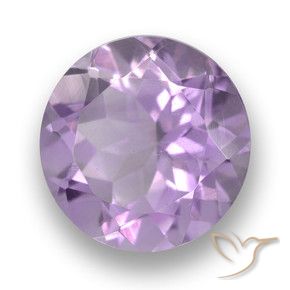 Ametista Violeta claro Natural 3.49ct, Redondo, VVS