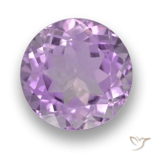 3.87ct Natural Violeta rosa médio Ametista, Redondo, VVS