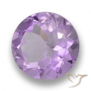 Ametista Rosa Violeta Médio Natural 3.71ct, Redondo, VVS-VS