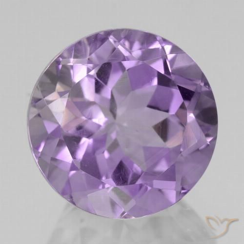 6.16ct Natural Violeta Médio-claro Ametista, Redondo, VVS-VS