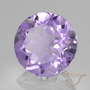 Ametista Violeta médio Natural 4.39ct, Redondo, VVS-VS