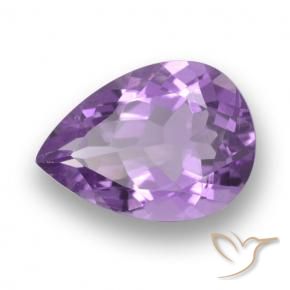 Ametista Violeta Rosado Profundo Natural 4.54ct, Formato de pêra, VVS