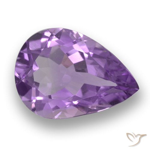 4.40ct Natural Violeta rosado Ametista, Formato de pêra, VS
