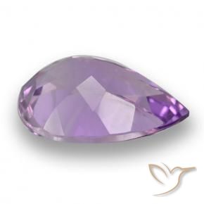 Ametista Violeta rosado Natural 4.40ct, Formato de pêra, VS