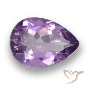 Ametista Violeta-rosa médio Natural 3.91ct, Formato de pêra, VVS-VS