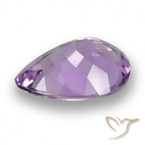 Ametista Violeta-rosa médio Natural 3.91ct, Formato de pêra, VVS-VS