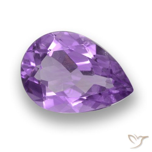 4.11ct Natural Violeta Intenso Ametista, Formato de pêra, VVS-VS