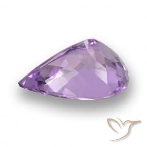Ametista Violeta rosado Natural 4.24ct, Formato de pêra, VVS