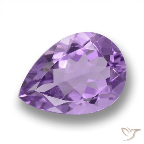 Ametista violeta arroxeado natural 4,43ct, formato de pêra, VVS