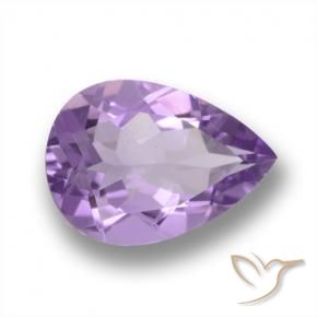 Ametista Violeta médio Natural 4.07ct, Formato de pêra, VVS