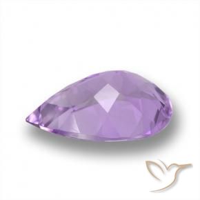 Ametista Violeta médio Natural 4.07ct, Formato de pêra, VVS