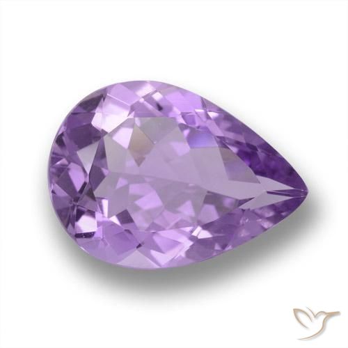 4.18ct Natural Violeta médio Ametista, Formato de pêra, VVS
