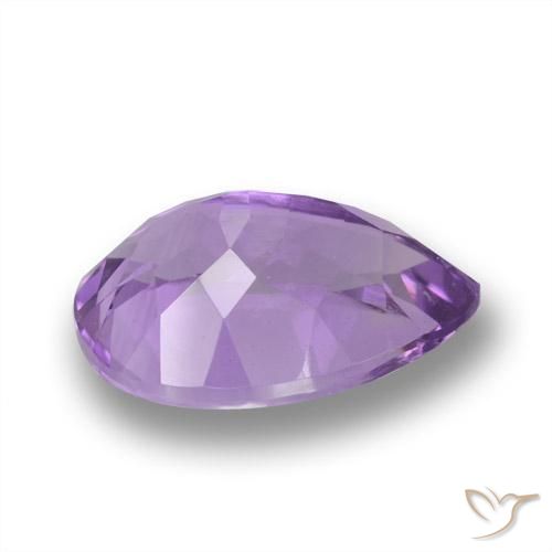 Ametista Violeta médio Natural 4.87ct, Formato de pêra, VVS