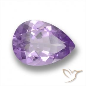 Ametista Violeta Profundo Natural 4.69ct, Formato de pêra, VVS