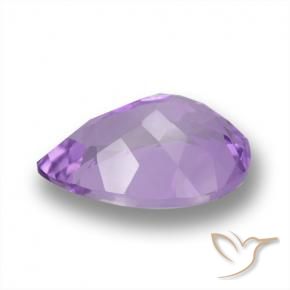 Ametista Violeta Profundo Natural 4.69ct, Formato de pêra, VVS