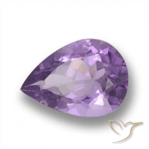 Ametista Violeta médio Natural 4.33ct, Formato de pêra, VVS