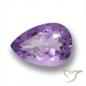 Ametista Violeta médio Natural 4.31ct, Formato de pêra, VVS-VS