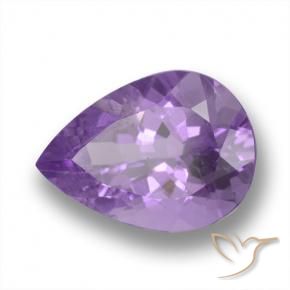 Ametista Violeta rosado Natural 4.57ct, Formato de pêra, VVS-VS