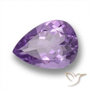Ametista Violeta médio Natural 4.43ct, Formato de pêra, VVS