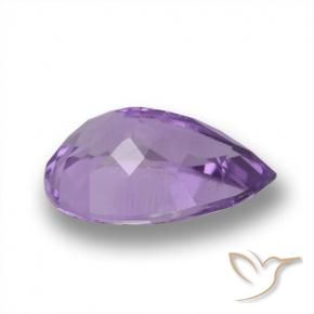 Ametista Violeta médio Natural 4.43ct, Formato de pêra, VVS
