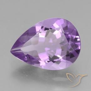 Ametista Violeta Púrpura Natural 4.40ct, Formato de pêra, VVS