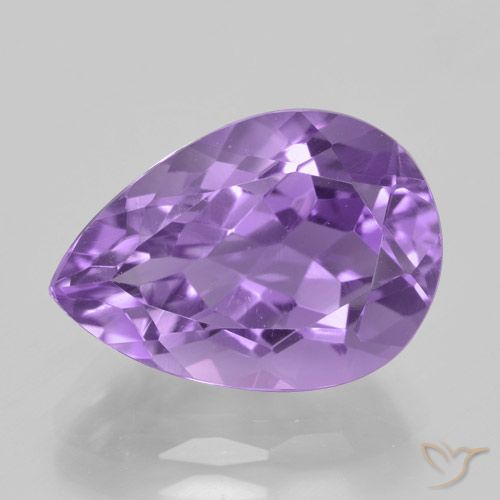 5.28ct Natural Violeta Púrpura Médio Ametista, Formato de pêra, VVS
