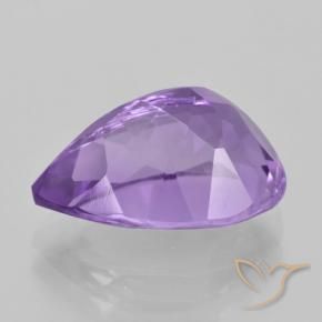 Ametista Violeta Púrpura Médio Natural 5.28ct, Formato de pêra, VVS