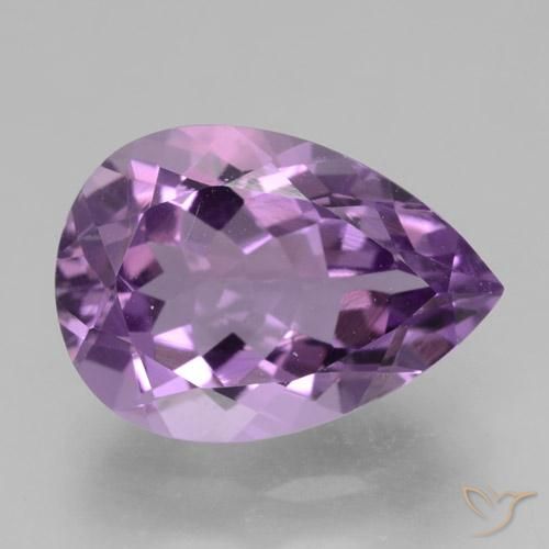 4.77ct Natural Violeta Púrpura Ametista, Formato de pêra, VVS