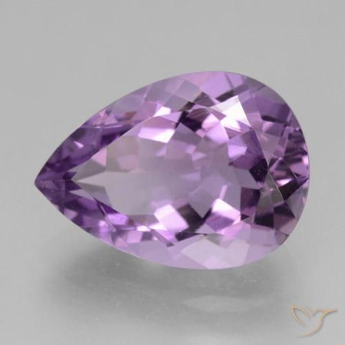 Ametista Violeta Púrpura Natural 4.77ct, Formato de pêra, VVS