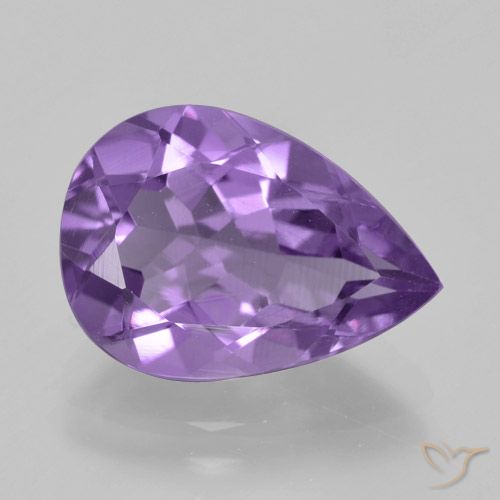 4.44ct Natural Violeta médio Ametista, Formato de pêra, VVS