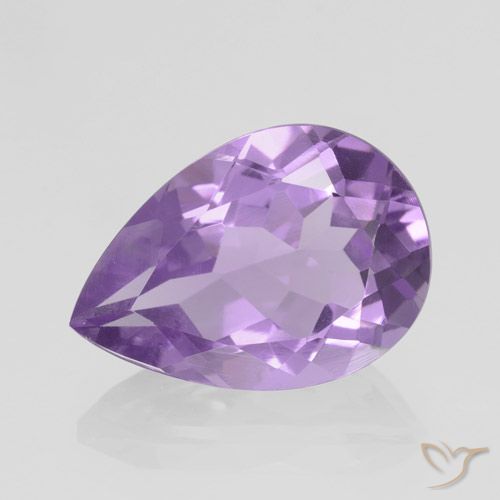 4.59ct Natural Violeta médio Ametista, Formato de pêra, VVS