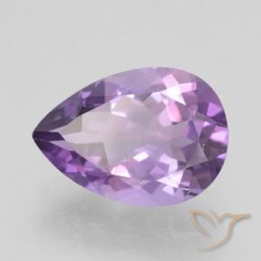 Ametista Violeta médio Natural 4.65ct, Formato de pêra, VVS