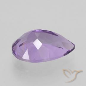 Ametista Violeta médio Natural 4.65ct, Formato de pêra, VVS