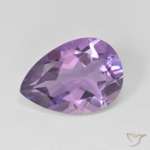 Ametista Violeta médio Natural 4.35ct, Formato de pêra, VVS