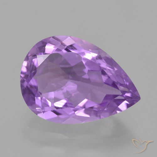 4.43ct Natural Violeta médio Ametista, Formato de pêra, VVS-VS