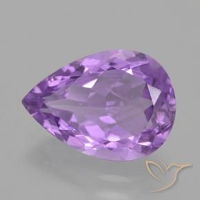 Ametista Violeta médio Natural 4.43ct, Formato de pêra, VVS-VS