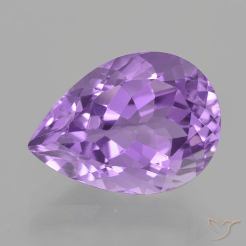 5.69ct Natural Violeta rosado Ametista, Formato de pêra, VVS