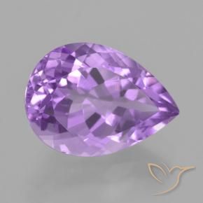 Ametista Violeta rosado Natural 5.69ct, Formato de pêra, VVS